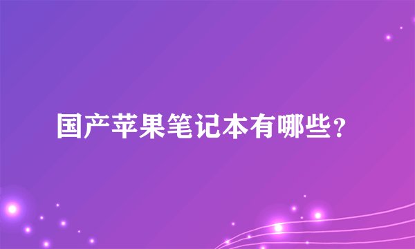 国产苹果笔记本有哪些？