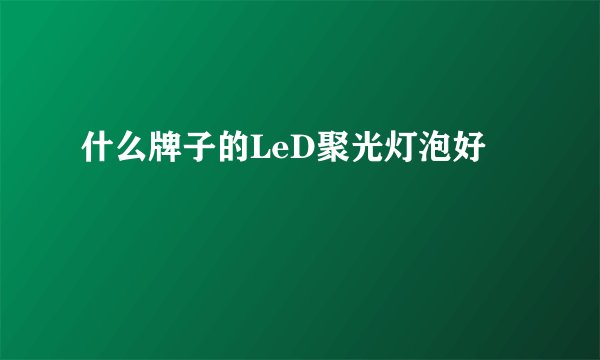 什么牌子的LeD聚光灯泡好
