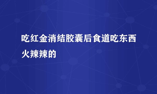 吃红金消结胶囊后食道吃东西火辣辣的
