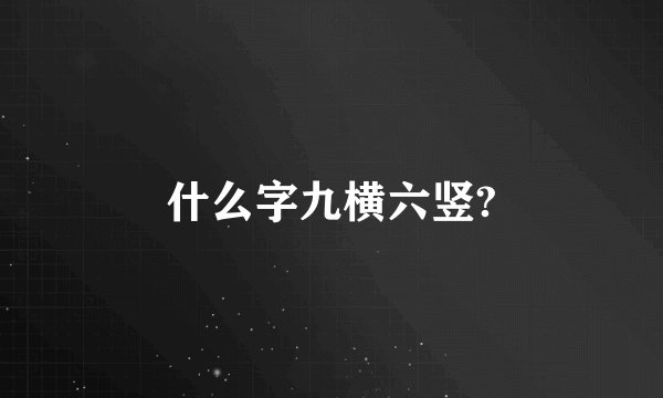 什么字九横六竖?