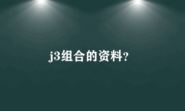 j3组合的资料？