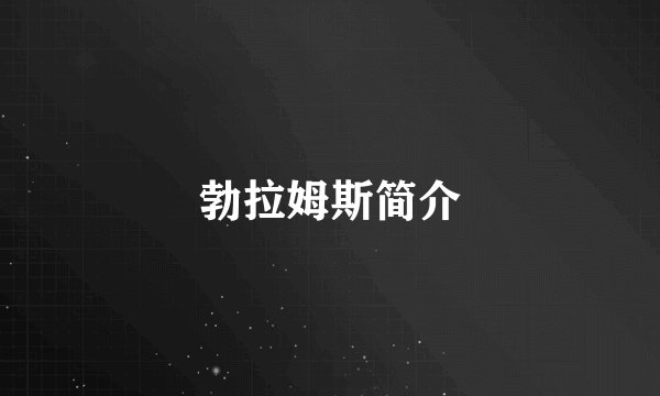 勃拉姆斯简介