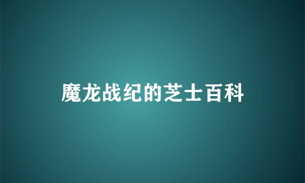 魔龙战纪的芝士百科