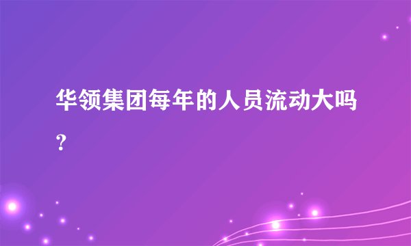 华领集团每年的人员流动大吗？