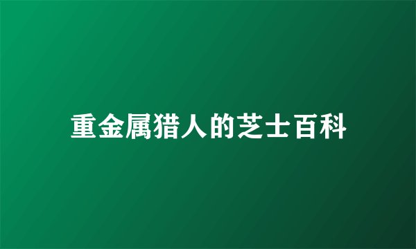 重金属猎人的芝士百科