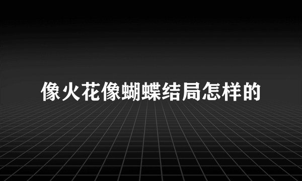 像火花像蝴蝶结局怎样的