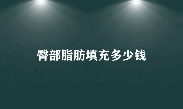 臀部脂肪填充多少钱