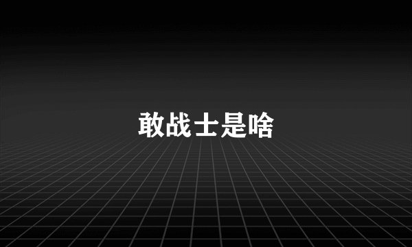 敢战士是啥