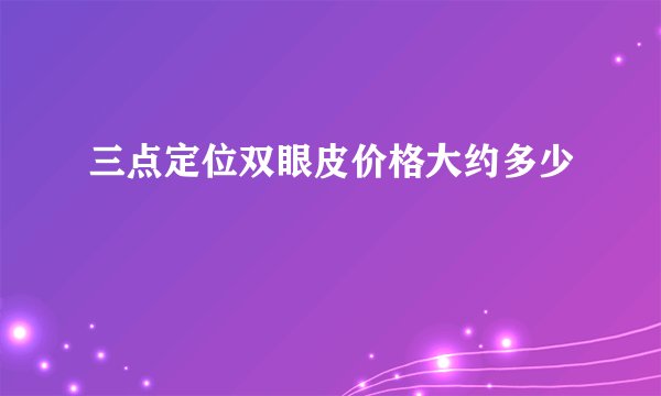 三点定位双眼皮价格大约多少