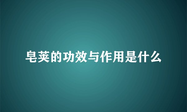 皂荚的功效与作用是什么