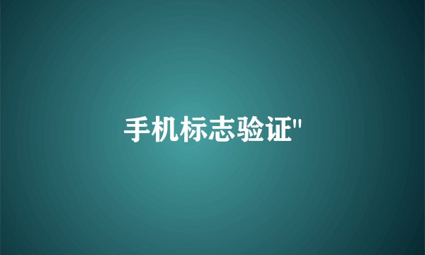 手机标志验证