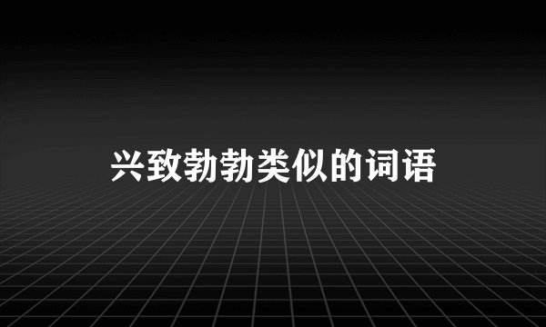 兴致勃勃类似的词语