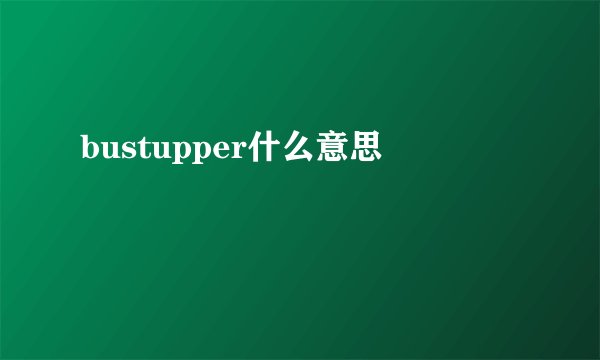 bustupper什么意思