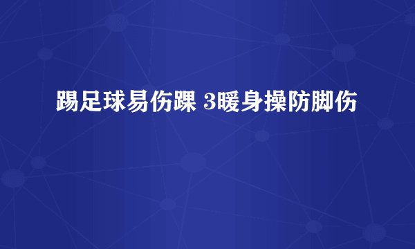 踢足球易伤踝 3暖身操防脚伤