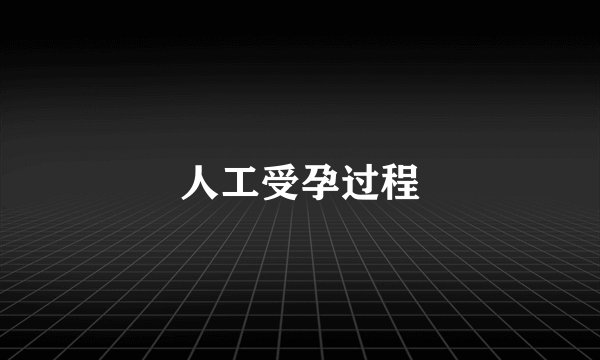 人工受孕过程