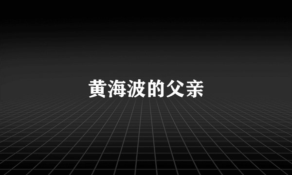 黄海波的父亲