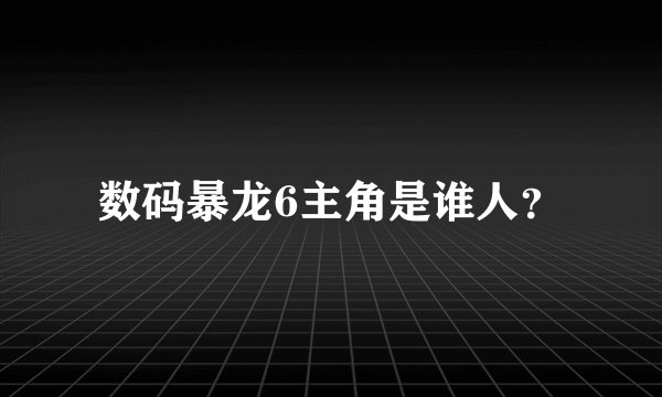 数码暴龙6主角是谁人？