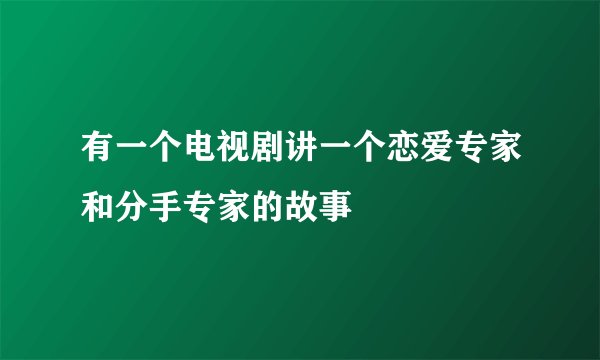 有一个电视剧讲一个恋爱专家和分手专家的故事