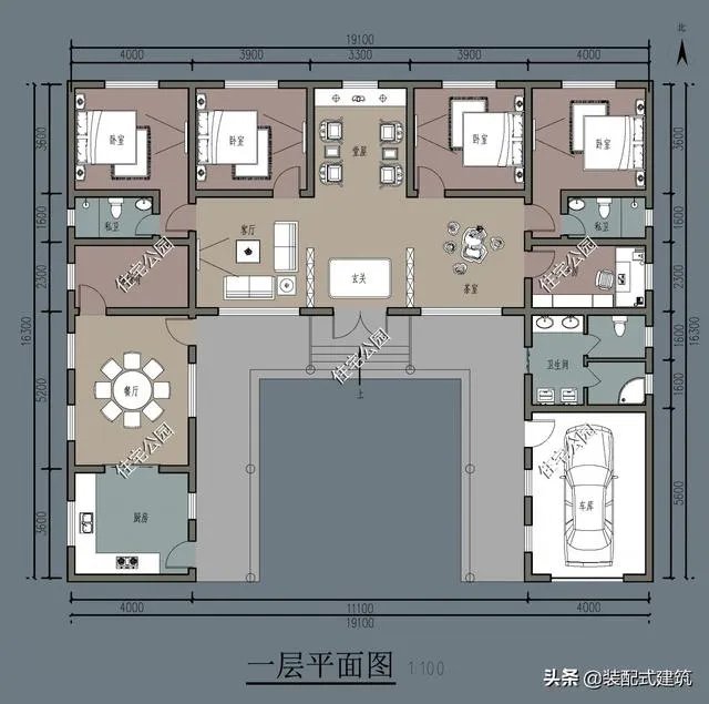 求农村120平一层小别墅设计图?