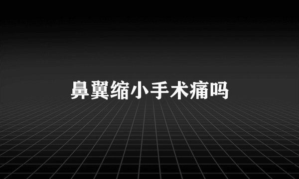鼻翼缩小手术痛吗