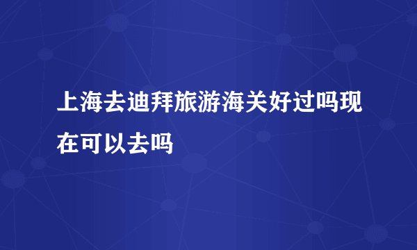 上海去迪拜旅游海关好过吗现在可以去吗