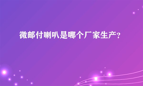微邮付喇叭是哪个厂家生产？