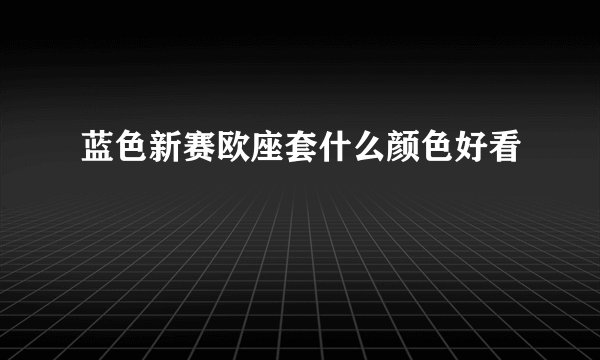 蓝色新赛欧座套什么颜色好看