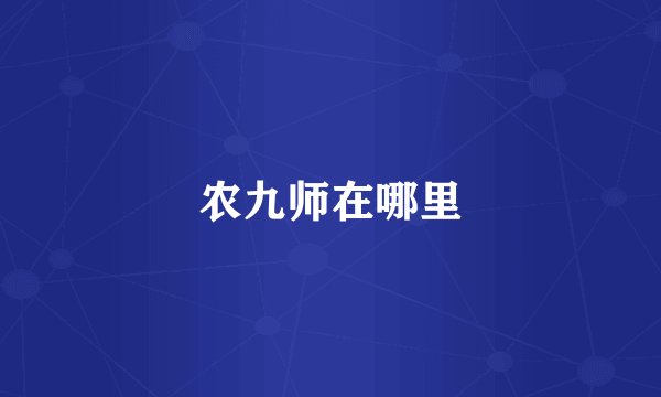 农九师在哪里