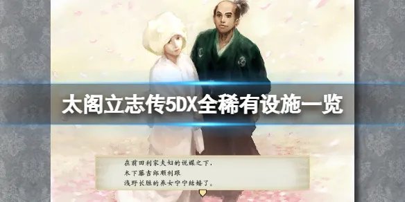 《太阁立志传5DX》稀有设施有哪些？全稀有设施一览