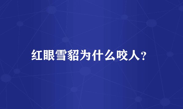 红眼雪貂为什么咬人？