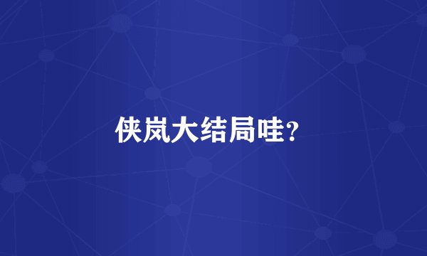 侠岚大结局哇？