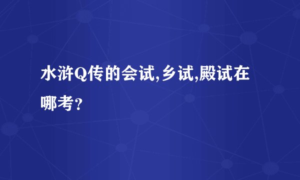水浒Q传的会试,乡试,殿试在哪考?