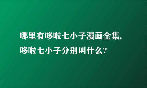 哪里有哆啦七小子漫画全集,哆啦七小子分别叫什么?