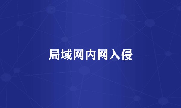 局域网内网入侵