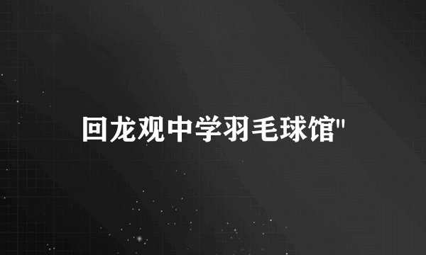 回龙观中学羽毛球馆