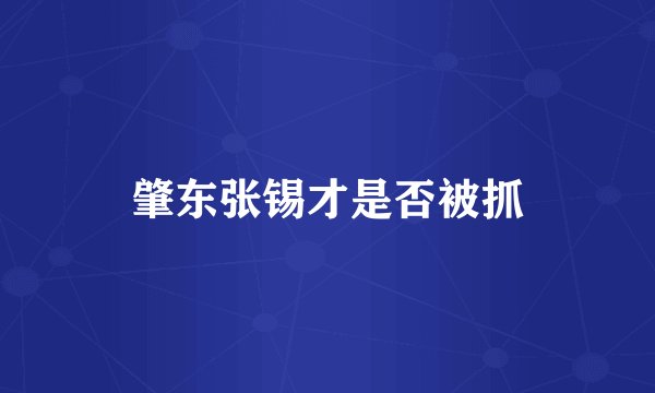 肇东张锡才是否被抓