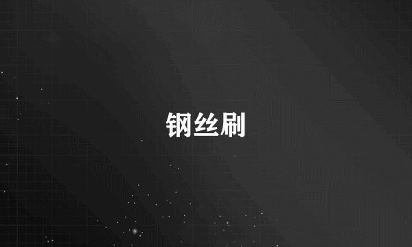 钢丝刷