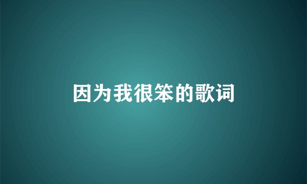 因为我很笨的歌词