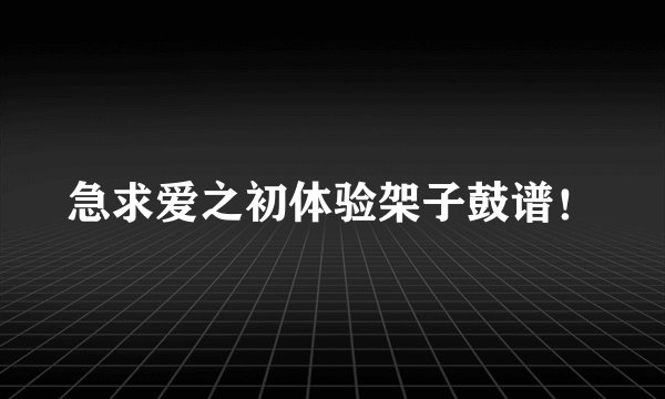 急求爱之初体验架子鼓谱！