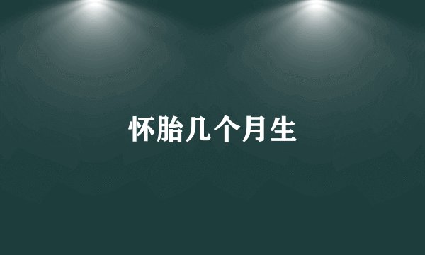 怀胎几个月生