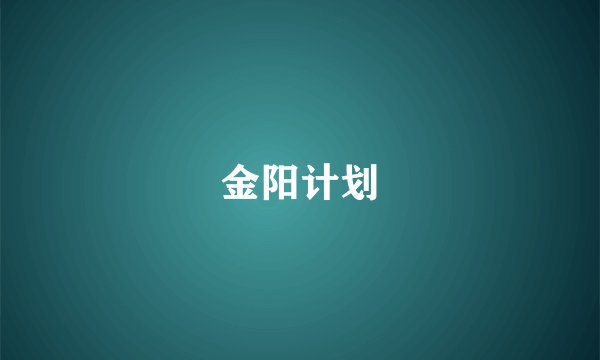 金阳计划