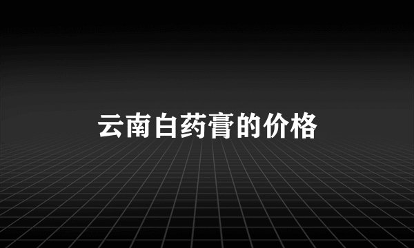 云南白药膏的价格