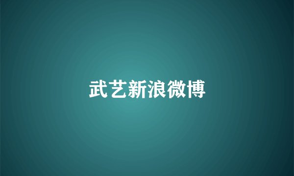 武艺新浪微博