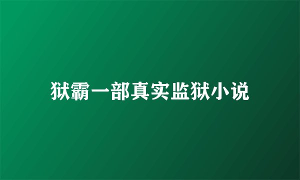狱霸一部真实监狱小说