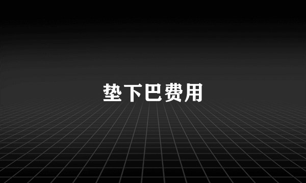 垫下巴费用