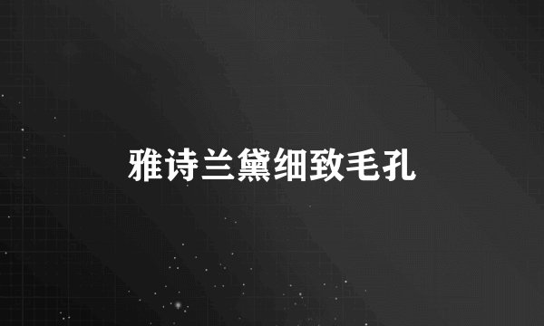 雅诗兰黛细致毛孔
