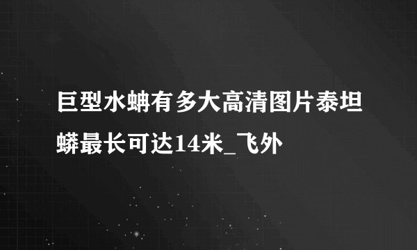 巨型水蚺有多大高清图片泰坦蟒最长可达14米_飞外