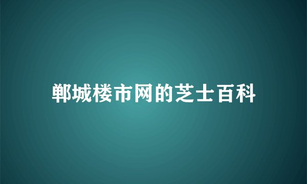 郸城楼市网的芝士百科