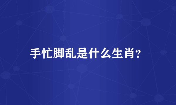 手忙脚乱是什么生肖?