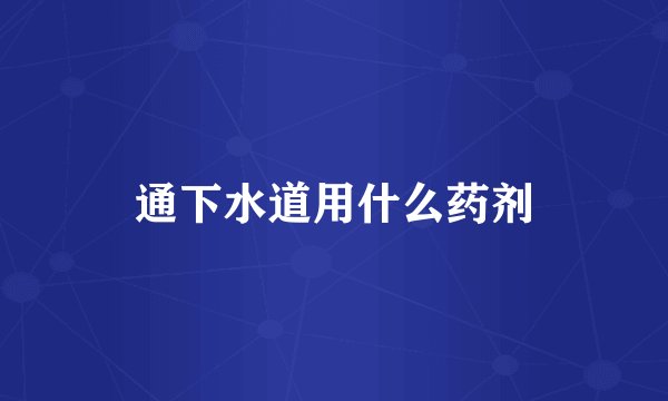 通下水道用什么药剂